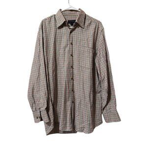 Scott Barber Men Sz‎ Large Cotton Button Down Flannel Shirt Long Sleeve Colorful